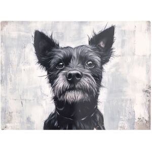 Warren Reed - Designer Banksy Inspired Little Terrier Dog Chopping Board in Black Black Warren Reed - Designer Banksy Inspired Little Terrier Dog Chopping Board in Black Black