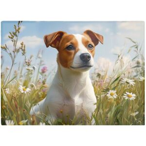 Warren Reed - Designer Happy Jack Russell In A Summer Meadow Chopping Board Multicolor Warren Reed - Designer Happy Jack Russell In A Summer Meadow Chopping Board Multicolor