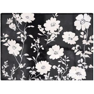 Warren Reed - Designer Black & White Floral Silhouette Chopping Board Black Warren Reed - Designer Black & White Floral Silhouette Chopping Board Black