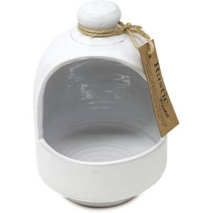 Verano Spanish Ceramics Rustic Pastel Fully Dipped Terracotta Kitchen Dining Salt Pig (D) 11cm in White White Verano Spanish Ceramics Rustic Pastel Fully Dipped Terracotta Kitchen Dining Salt Pig (D) 11cm in White White