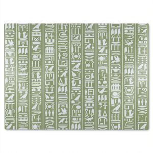 Benjamin Tate Design Egyptian Hieroglyphic Decorative Glass Chopping Board in Natural Natural Benjamin Tate Design Egyptian Hieroglyphic Decorative Glass Chopping Board in Natural Natural