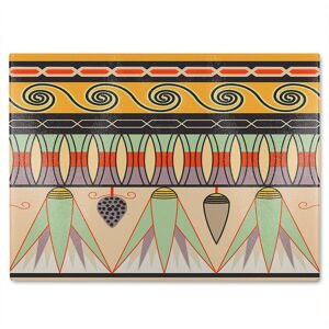 Benjamin Tate Design Egyptian Pattern Glass Chopping Board in Natural Natural Benjamin Tate Design Egyptian Pattern Glass Chopping Board in Natural Natural