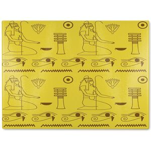 Benjamin Tate Design Pattern Of Egyptian Hieroglyphics Glass Chopping Board in Natural Natural Benjamin Tate Design Pattern Of Egyptian Hieroglyphics Glass Chopping Board in Natural Natural