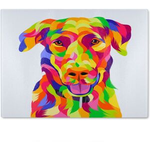 Benjamin Tate Design Amazing Illustration of Dog Pop Art Designer Glass Chopping Board in Natural Natural Benjamin Tate Design Amazing Illustration of Dog Pop Art Designer Glass Chopping Board in Natural Natural