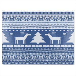 Benjamin Tate Design Knitted Ornamental Pattern Dining Glass Chopping Board in Natural Natural Benjamin Tate Design Knitted Ornamental Pattern Dining Glass Chopping Board in Natural Natural