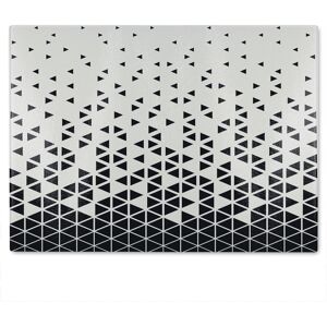 Benjamin Tate Design Geometric Triangles Glass Chopping Board in Natural Natural Benjamin Tate Design Geometric Triangles Glass Chopping Board in Natural Natural