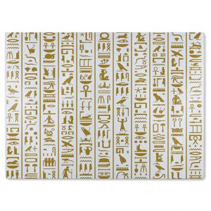 Benjamin Tate Design Acient Egyptian Heiroglyphs Glass Chopping Board in Natural Natural Benjamin Tate Design Acient Egyptian Heiroglyphs Glass Chopping Board in Natural Natural