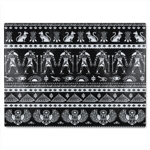 Benjamin Tate Design Heiroglyphs On Black Glass Chopping Board in Natural Natural Benjamin Tate Design Heiroglyphs On Black Glass Chopping Board in Natural Natural