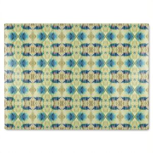 Benjamin Tate Design Psychedelic Geometric Pattern Glass Chopping Board in Natural Natural Benjamin Tate Design Psychedelic Geometric Pattern Glass Chopping Board in Natural Natural