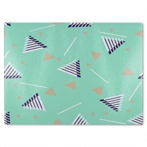 Benjamin Tate Design Geometric Triangle Stripes Glass Chopping Board in Natural Natural Benjamin Tate Design Geometric Triangle Stripes Glass Chopping Board in Natural Natural