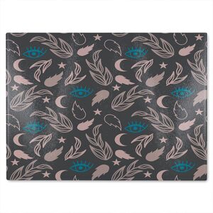 Benjamin Tate Design Floral Magic Eyes Glass Chopping Board in Natural Natural Benjamin Tate Design Floral Magic Eyes Glass Chopping Board in Natural Natural