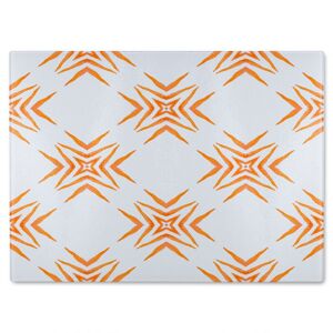 Benjamin Tate Design Orange Ravishing Boho Chic Glass Chopping Board in Natural Natural Benjamin Tate Design Orange Ravishing Boho Chic Glass Chopping Board in Natural Natural