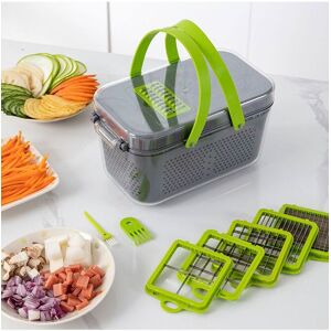 Living and Home 22 in 1 Kitchen Multi-functional Vegetable Chopper Food Slicer Cutter Grater in Grey Grey Living and Home 22 in 1 Kitchen Multi-functional Vegetable Chopper Food Slicer Cutter Grater in Grey Grey