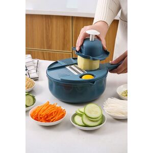 Living and Home 9-in-1 Kitchen Multifunctional Vegetable Food Slicer Chopper Cutter 6 Blades Grater with Drain Basket, Handguard in Dark Blue Dark Blue Living and Home 9-in-1 Kitchen Multifunctional Vegetable Food Slicer Chopper Cutter 6 Blades Grater with Drain Basket, Handguard in Dark Blue Dark Blue