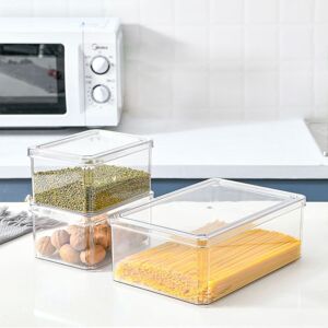 Living and Home 3psc Transparent 11.9L Food Storage Containers Kitchen Vegetable Fruit Fridge Organiser Box in Clear Clear Living and Home 3psc Transparent 11.9L Food Storage Containers Kitchen Vegetable Fruit Fridge Organiser Box in Clear Clear