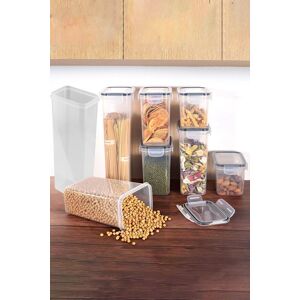 Living and Home 8/7Pcs Set Airtight Food Storage Containers Cereal Grain Organiser Box with Lids in Clear Size: 8 Pack Clear 8 Pack Living and Home 8/7Pcs Set Airtight Food Storage Containers Cereal Grain Organiser Box with Lids in Clear Size: 8 Pack Clear 8 Pack