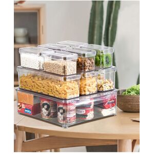 Living and Home 10pcs Fridge Storage Containers 18.5L Food Fruit Vegetable Organizer with Lids in Clear Clear Living and Home 10pcs Fridge Storage Containers 18.5L Food Fruit Vegetable Organizer with Lids in Clear Clear