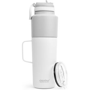 asobu Insulated Stainless Steel Twin Pack Water Bottle White 591ml/ 887ml White asobu Insulated Stainless Steel Twin Pack Water Bottle White 591ml/ 887ml White