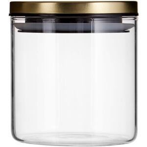 Orsina Freska 550ml Storage Jar, Clear Glass with Airtight Silicone Seal & Metallic Lid in Gold Gold Orsina Freska 550ml Storage Jar, Clear Glass with Airtight Silicone Seal & Metallic Lid in Gold Gold