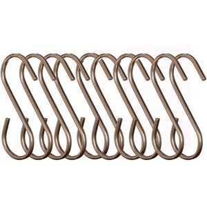 Orsina Set Of 10 Matte Rose Gold Hooks, Durable Metal S-Hooks For Hanging Kitchen Utensils Or Accessories, Sleek in Copper Copper Orsina Set Of 10 Matte Rose Gold Hooks, Durable Metal S-Hooks For Hanging Kitchen Utensils Or Accessories, Sleek in Copper Copper
