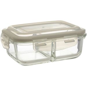 Premier Housewares Durable 640ml Glass Container - Two Compartments - Food Organizer Premier Housewares Durable 640ml Glass Container - Two Compartments - Food Organizer