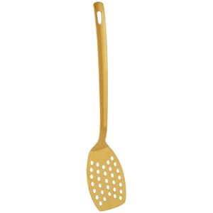 Orsina Dual Tone Reflective Copper Finish Slotted Turner, Stainless Steel Kitchen Tool, Spatula With Hanging Hole in Gold Gold Orsina Dual Tone Reflective Copper Finish Slotted Turner, Stainless Steel Kitchen Tool, Spatula With Hanging Hole in Gold Gold
