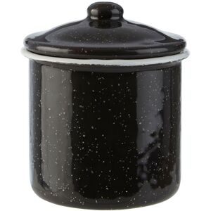 Orsina Small Black Canister, Stylish Storage Jar With Bamboo Lid & Airtight Seal, Durable Ceramic Canister Black Orsina Small Black Canister, Stylish Storage Jar With Bamboo Lid & Airtight Seal, Durable Ceramic Canister Black