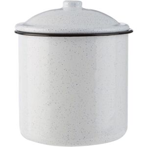 Orsina Large Canister, Elegant Storage Jar With Bamboo Lid & Airtight Seal, Durable Ceramic Canister For Dry in White White Orsina Large Canister, Elegant Storage Jar With Bamboo Lid & Airtight Seal, Durable Ceramic Canister For Dry in White White