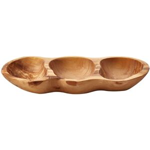 Orsina Kora 3 Compartment Antipasti Dish in Brown Brown Orsina Kora 3 Compartment Antipasti Dish in Brown Brown