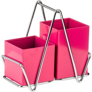 Orsina 2 Compartment Cutlery Caddy in Pink Pink Orsina 2 Compartment Cutlery Caddy in Pink Pink