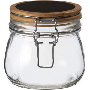 Orsina Durable Glass Storage Jar with Wooden Lid 500 ml, Stylish Glass Jar With Lid, Sleek Airtight Storage Jar in Clear Clear Orsina Durable Glass Storage Jar with Wooden Lid 500 ml, Stylish Glass Jar With Lid, Sleek Airtight Storage Jar in Clear Clear