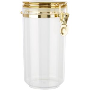 Orsina Elegant Retro Design Jar With Silver Lid 1100 ml, Durable Glass Jar With Lid, Sleek Airtight Storage Jar in Gold Gold Orsina Elegant Retro Design Jar With Silver Lid 1100 ml, Durable Glass Jar With Lid, Sleek Airtight Storage Jar in Gold Gold