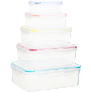 Orsina Herrela 5Pc Rectangular Food Containers in Clear Clear Orsina Herrela 5Pc Rectangular Food Containers in Clear Clear