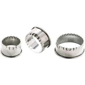 Orsina Contemporary 3Pc Pastry Cutters, Simple To Use Biscuit Cutters, Dishwasher Safe Pastry Cutters For KItchen in Silver Silver Orsina Contemporary 3Pc Pastry Cutters, Simple To Use Biscuit Cutters, Dishwasher Safe Pastry Cutters For KItchen in Silver Silver