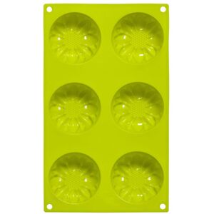Orsina Silicone 6 Daisy Lime Green Cake Mould, Flexible Non-Stick Silicone Tray, Heat Resistant Up to 230°C Green Orsina Silicone 6 Daisy Lime Green Cake Mould, Flexible Non-Stick Silicone Tray, Heat Resistant Up to 230°C Green
