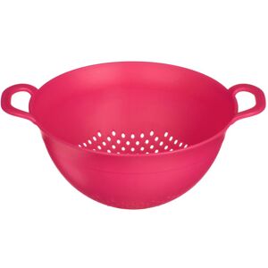 Orsina Radiant Orange Colander With Handles, Kitchen Sieve For Liquid Removal, Dependable Kitchen Drainer in Pink Pink Orsina Radiant Orange Colander With Handles, Kitchen Sieve For Liquid Removal, Dependable Kitchen Drainer in Pink Pink