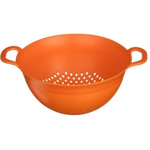 Orsina Radiant Orange Colander With Handles, Kitchen Sieve For Liquid Removal, Dependable Kitchen Drainer Orange Orsina Radiant Orange Colander With Handles, Kitchen Sieve For Liquid Removal, Dependable Kitchen Drainer Orange