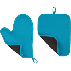 Orsina Premium Hot Pink Oven Glove & Pot Holder Set, Flexible Oven Gloves For Oven, Heat Resistant Pot Holder Set in Blue Blue Orsina Premium Hot Pink Oven Glove & Pot Holder Set, Flexible Oven Gloves For Oven, Heat Resistant Pot Holder Set in Blue Blue