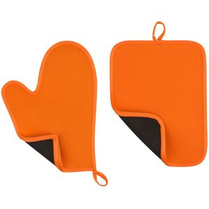 Orsina Premium Hot Pink Oven Glove & Pot Holder Set, Flexible Oven Gloves For Oven, Heat Resistant Pot Holder Set in Orange Orange Orsina Premium Hot Pink Oven Glove & Pot Holder Set, Flexible Oven Gloves For Oven, Heat Resistant Pot Holder Set in Orange Orange
