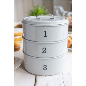 Living Nostalgia French Grey Three Tier Cake Tin Set Grey Living Nostalgia French Grey Three Tier Cake Tin Set Grey