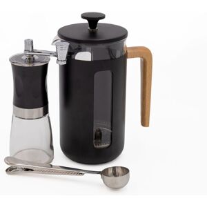 La Cafetiere 3pc Cafetière Gift Set with Black Pisa 8-Cup Cafetière, Manual Coffee Grinder & Coffee Measuring Spoon Black La Cafetiere 3pc Cafetière Gift Set with Black Pisa 8-Cup Cafetière, Manual Coffee Grinder & Coffee Measuring Spoon Black