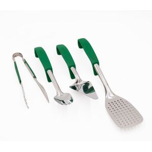 MasterClass Utensil Set with Slotted Turner, Cake Server, Buffet Salad Fork & Buffet Tongs - Green Size: Large Multicolor Large MasterClass Utensil Set with Slotted Turner, Cake Server, Buffet Salad Fork & Buffet Tongs - Green Size: Large Multicolor Large