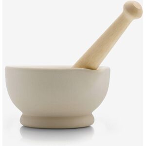 WM Bartleet & Sons Stone Mortar & Pestle with Wooden Handle Boxed 4.5" in Cream Cream WM Bartleet & Sons Stone Mortar & Pestle with Wooden Handle Boxed 4.5" in Cream Cream