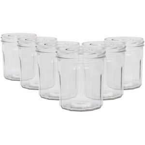Argon Tableware Glass Jam Jars - 250ml - Pack of 6 in Clear Clear Argon Tableware Glass Jam Jars - 250ml - Pack of 6 in Clear Clear
