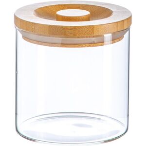Argon Tableware Scandi Storage Jar with Wooden Lid 550ml in Clear Clear Argon Tableware Scandi Storage Jar with Wooden Lid 550ml in Clear Clear