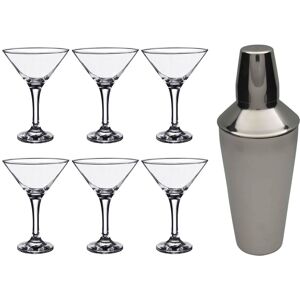 Rink Drink 7 Piece Martini Cocktail Shaker Set - 175ml in Silver Silver Rink Drink 7 Piece Martini Cocktail Shaker Set - 175ml in Silver Silver
