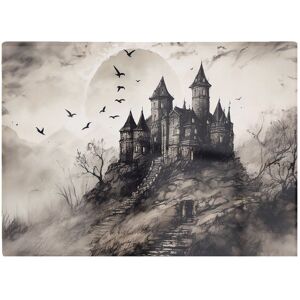Warren Reed - Designer A Realistic Drawing Of A Haunted Castle Glass Chopping Board in Grey Grey Warren Reed - Designer A Realistic Drawing Of A Haunted Castle Glass Chopping Board in Grey Grey