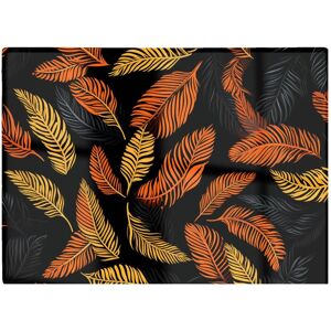 Warren Reed - Designer Orange Feather Leaves Glass Chopping Board Orange Warren Reed - Designer Orange Feather Leaves Glass Chopping Board Orange