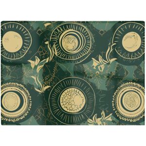 Warren Reed - Designer Abstract Green Gold Moon Pattern Glass Chopping Board Green Warren Reed - Designer Abstract Green Gold Moon Pattern Glass Chopping Board Green
