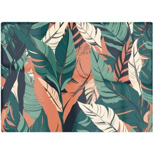 Warren Reed - Designer Autumn Tropical Leaves Glass Chopping Board in Green Green Warren Reed - Designer Autumn Tropical Leaves Glass Chopping Board in Green Green